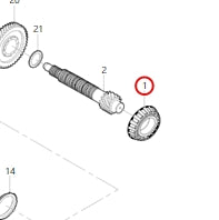 1709412-T1500-A622C01>Inner ring of right bearing of intermediate shaft>6MT