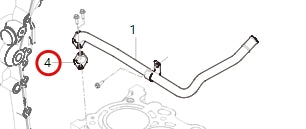 1300010-E1800-A000000>Small circulation pipe gasket>5MT