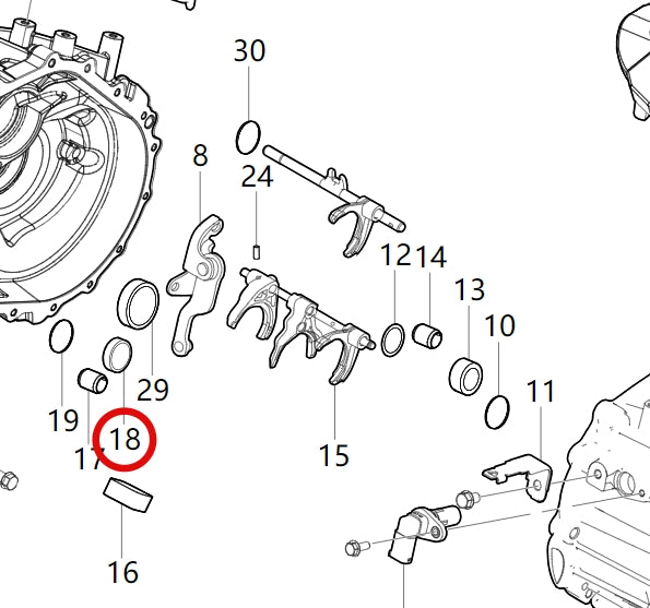 1709421-T1500-A622C01>Outer ring of right bearing of intermediate shaft>6MT