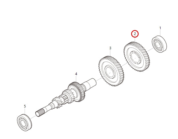 1701261-T1507-A622D11>Input shaft sixth gear>6MT