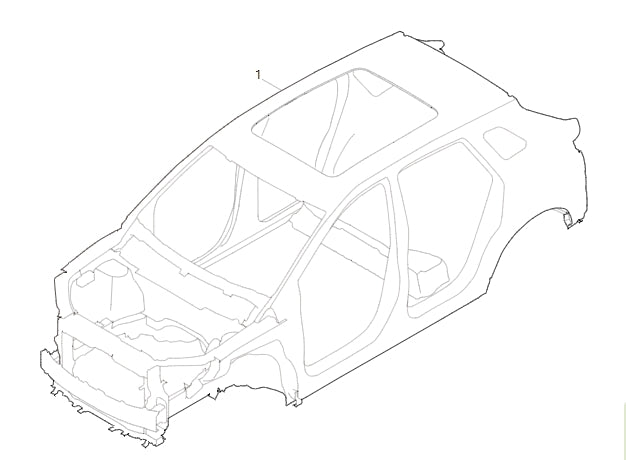 5000010-E0040-A039000>White body assembly, 1.5T-6AT, panoramic sunroof (electrophoretic)