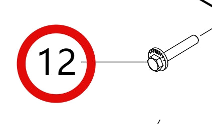 HXQ1861480TF61>Hexagonal eccentric flange bolt M14 × 80 × 1.5