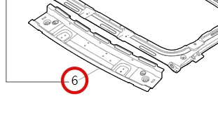 5701111-E001L-A039000>Front crossbeam assembly of top cover (electrophoresis)