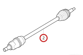 2203200-EC010-A000000>Right half shaft assembly-2.0L5MT