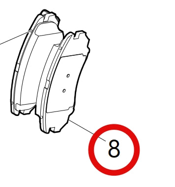 3501130-E0010-A000000>Left front brake friction plate assembly (including inner and outer plates)