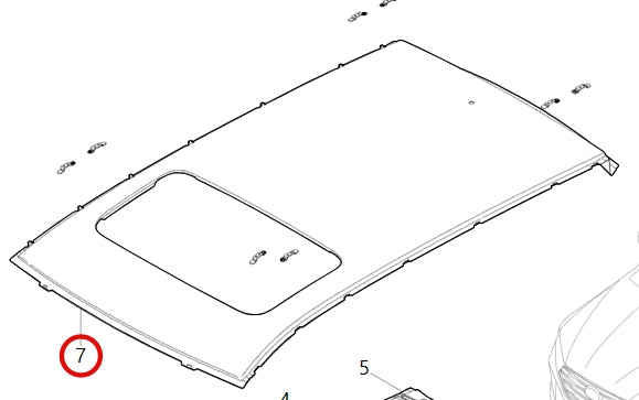 5701101-E0010-A000000>Top cover (electric sunroof)