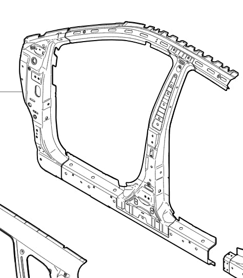 5401200-E0010-A010000>Left side panel reinforcement plate assembly (electrophoresis)