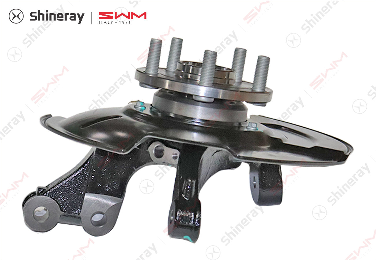 3501220-E0010-A000000>Right steering knuckle with wheel hub bearing and mudguard assembly