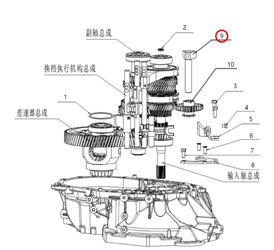 1701611-E2000-A000000>Reverse gear idle gear shaft>5MT