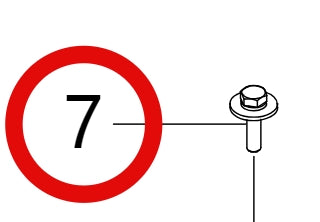 HXQ1460625F38>Hexagonal head bolt, spring washer, and large flat washer assembly M6 × 25