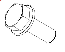 901841025-01F38>Hexagonal flange bolt M10 × 1.25