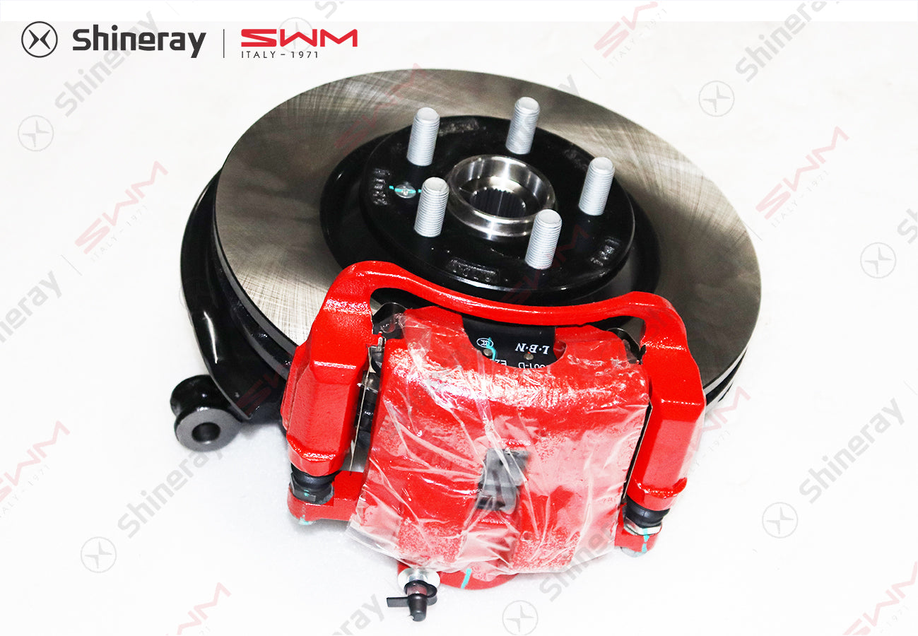 3501100-D0030-A000000>Front Brake Caliper with Steering Kn Assembly (Left) (Red Caliper)