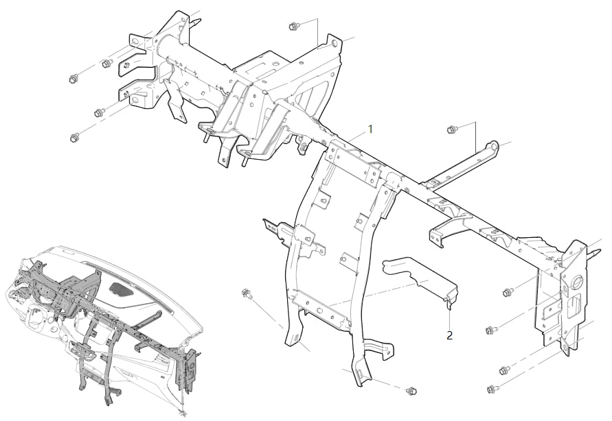 5306200-E0010-A000000>Instrument panel crossbeam assembly