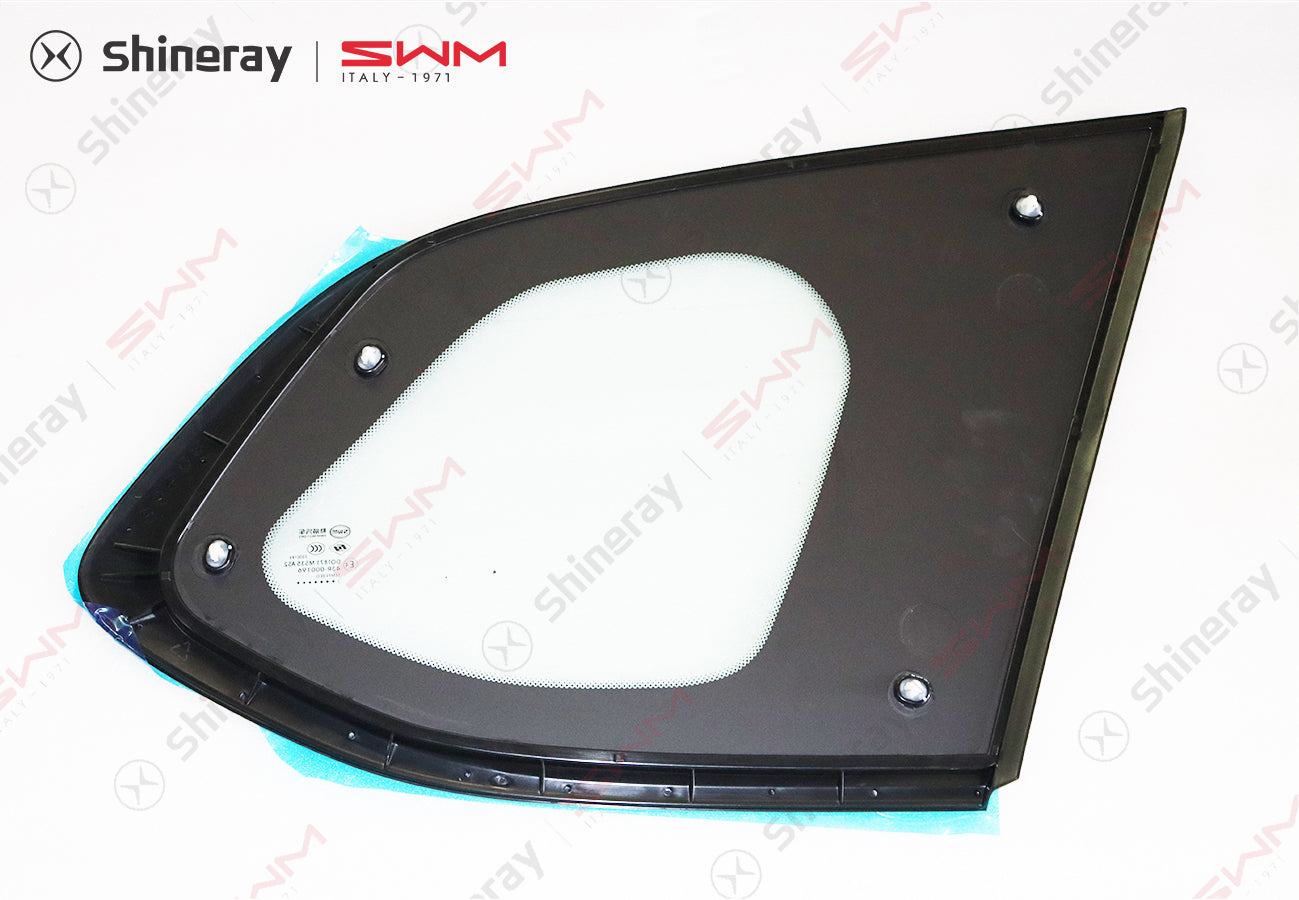 5403100-DA010-A000000>Left rear side panel window glass assembly
