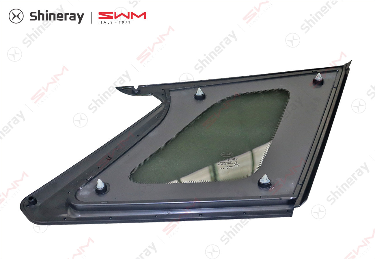 5403100-E0020-A000000>Left rear side panel window glass assembly - gray glass