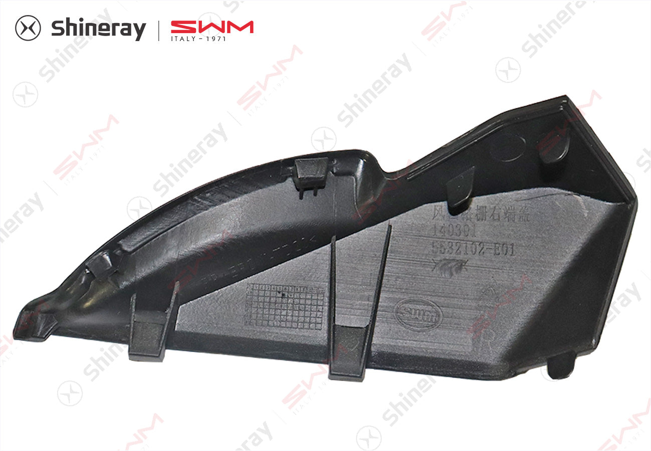 5532102-E0010-A000000>Right end cover of windshield grille