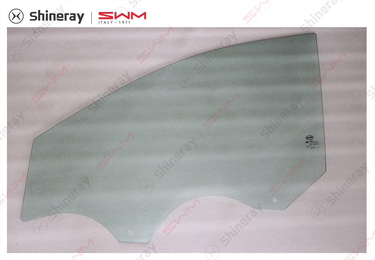 6103101-E0010-A000000>Left front door falling window glass - green glass
