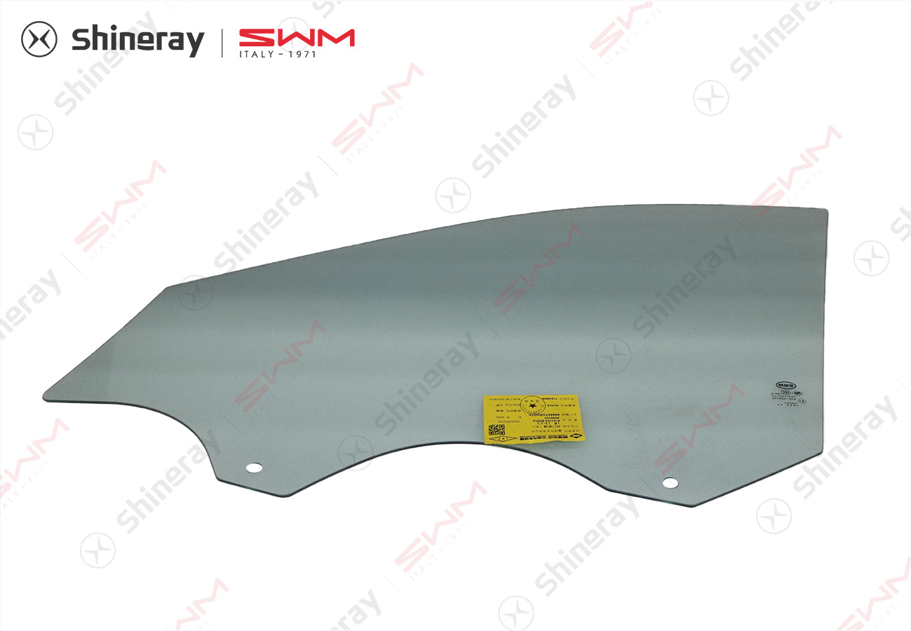 6103102-E0010-A000000>Right front door falling window glass - green glass