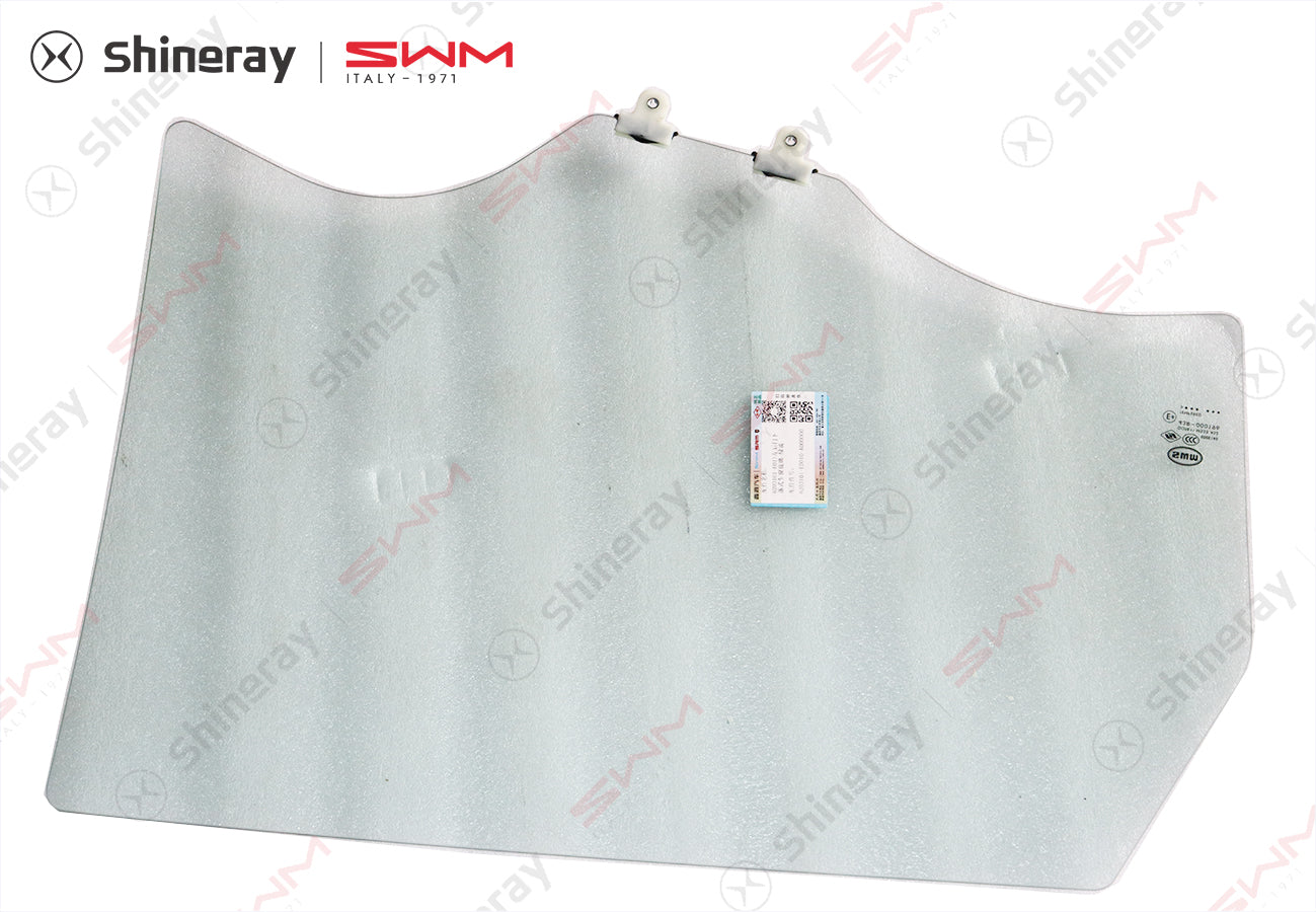 6203101-E0010-A000000>Left rear door falling window glass - green glass