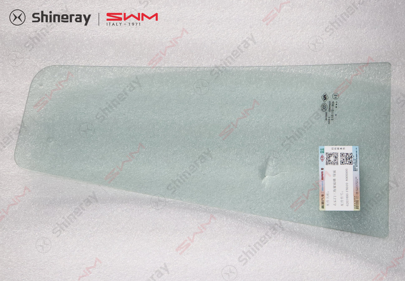 6203400-FA010-A000000>Right rear door triangular window glass - green glass