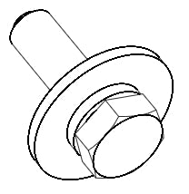 HXQ1460612>Hexagonal head bolt and spring washer assembly M6 × 12