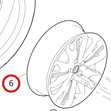 3101110-E0040-A000000>Aluminum Wheel Assembly (18 × 6.5J)> 6MT, 6AT (gold powder version, silver powder version, diamond powder version)