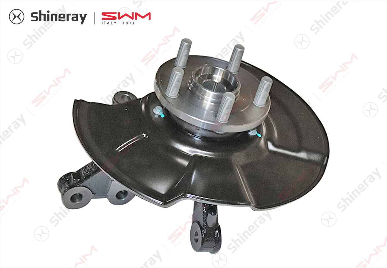 3501220-E0010-A000000>Right steering knuckle with wheel hub bearing and mudguard assembly