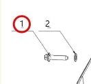 1709305-E2000-A000000>Reverse gear shaft bolt>5MT
