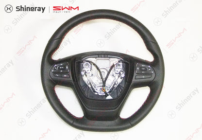 3402110-DA050-B100000>Leather steering wheel body (with phone, volume, cruise control, black trim)