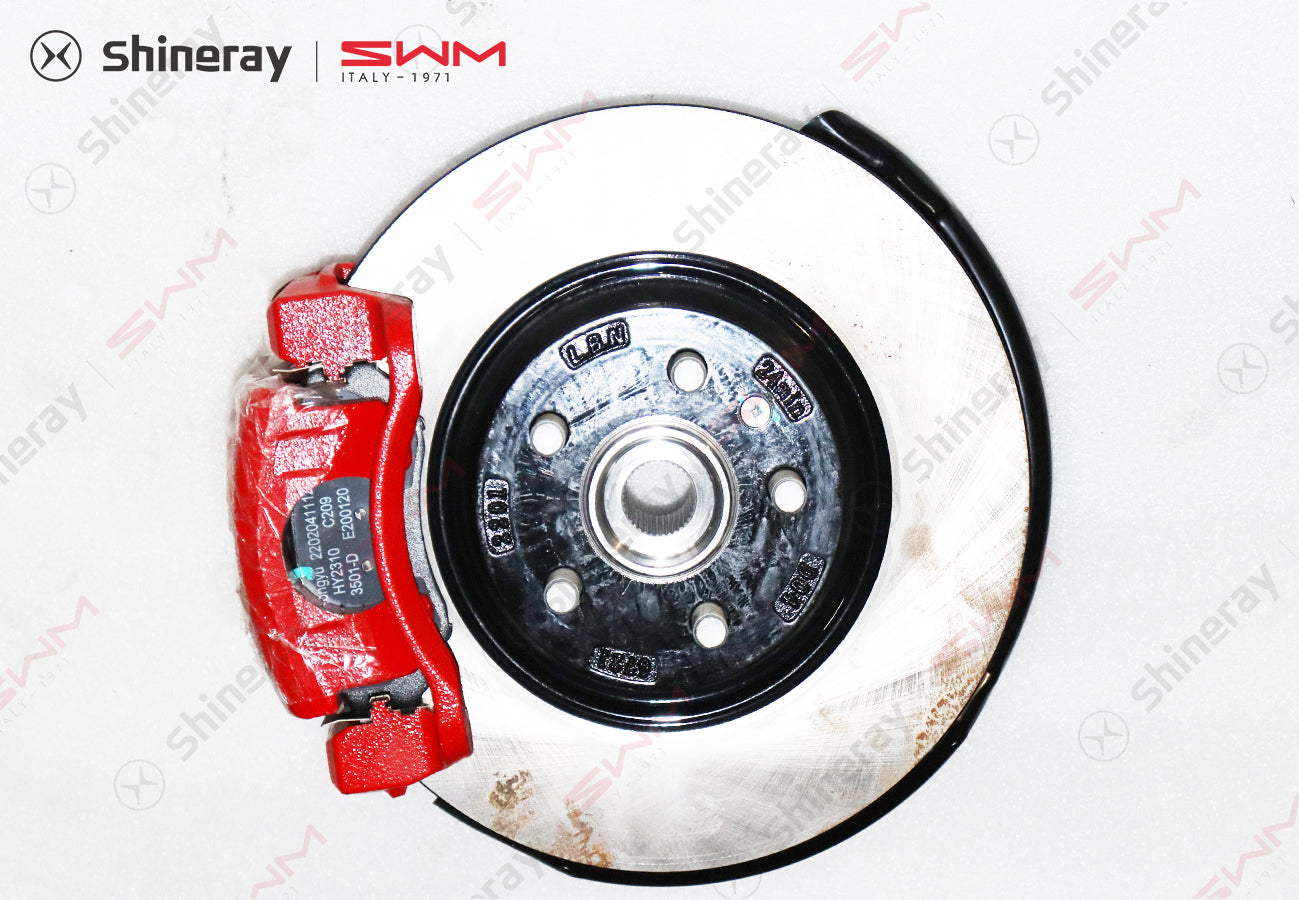 3501200-D0030-A000000>Front Brake Caliper with Steering Kn Assembly (Right) (Red Caliper)