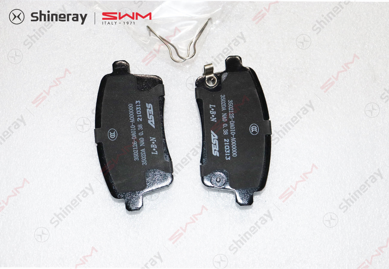 Brake friction lining assembly (inner and outer plates   return spring), left rear, 3502130-DA010-A00000;