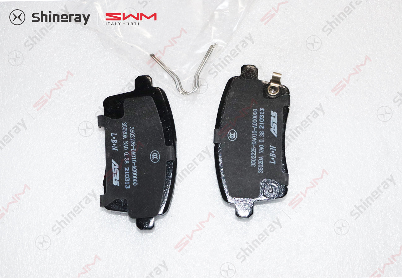 Brake friction lining assembly (inner and outer plates   return spring), right rear, 3502230-DA010-A00000;