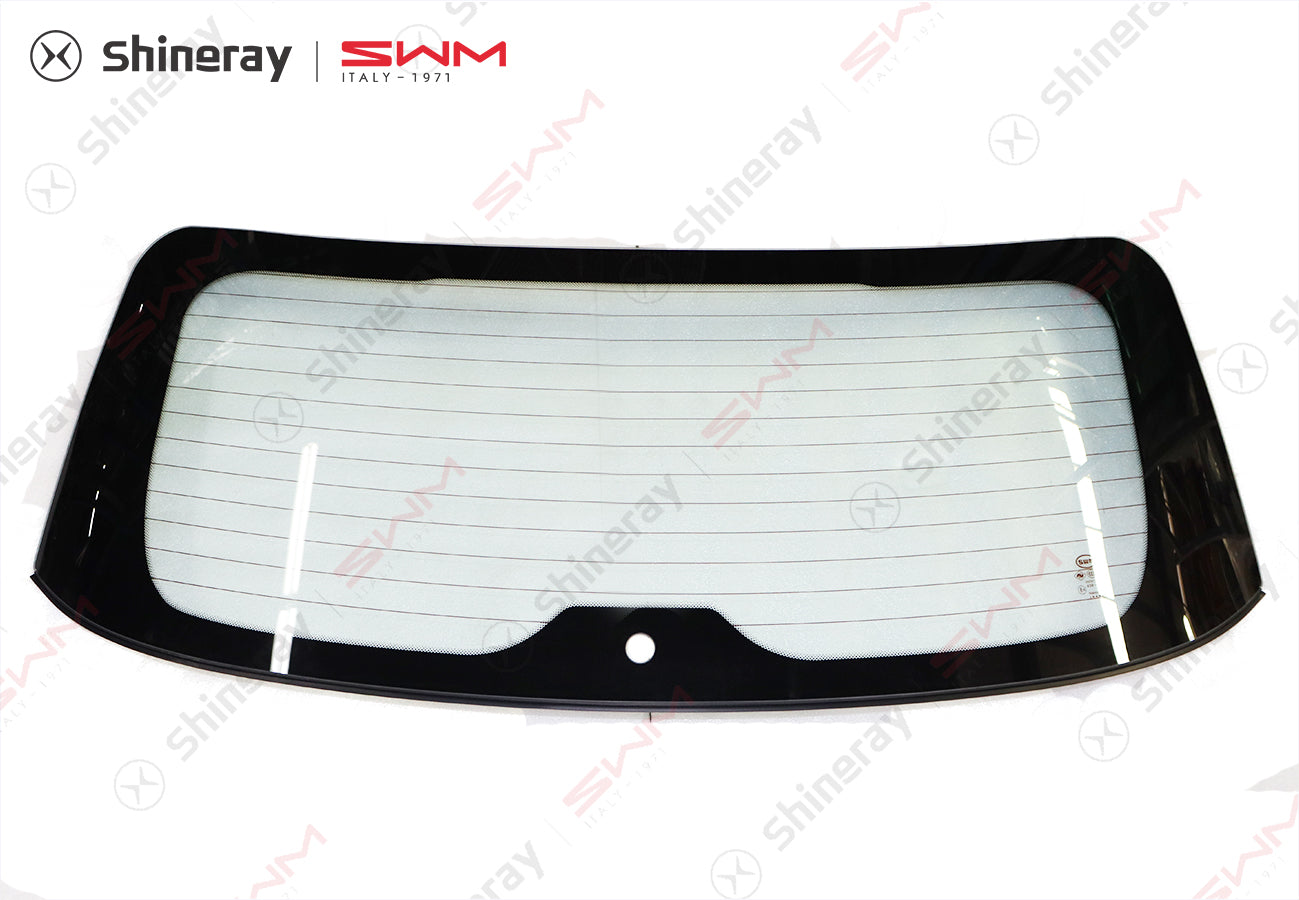 6303202-E0010-A100000>Rear windshield - green glass