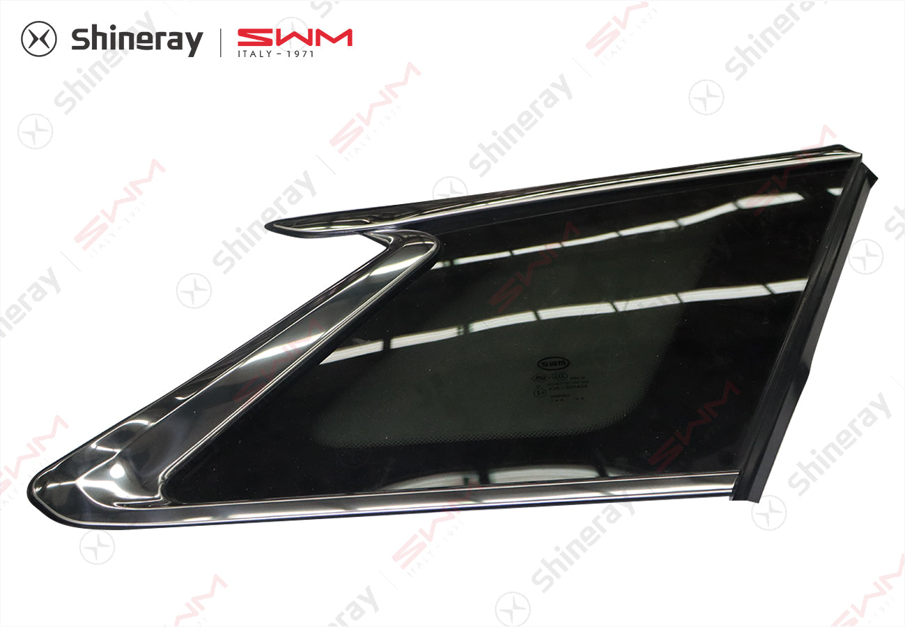 5403200-E0020-A000000>Right rear side panel window glass assembly - gray glass