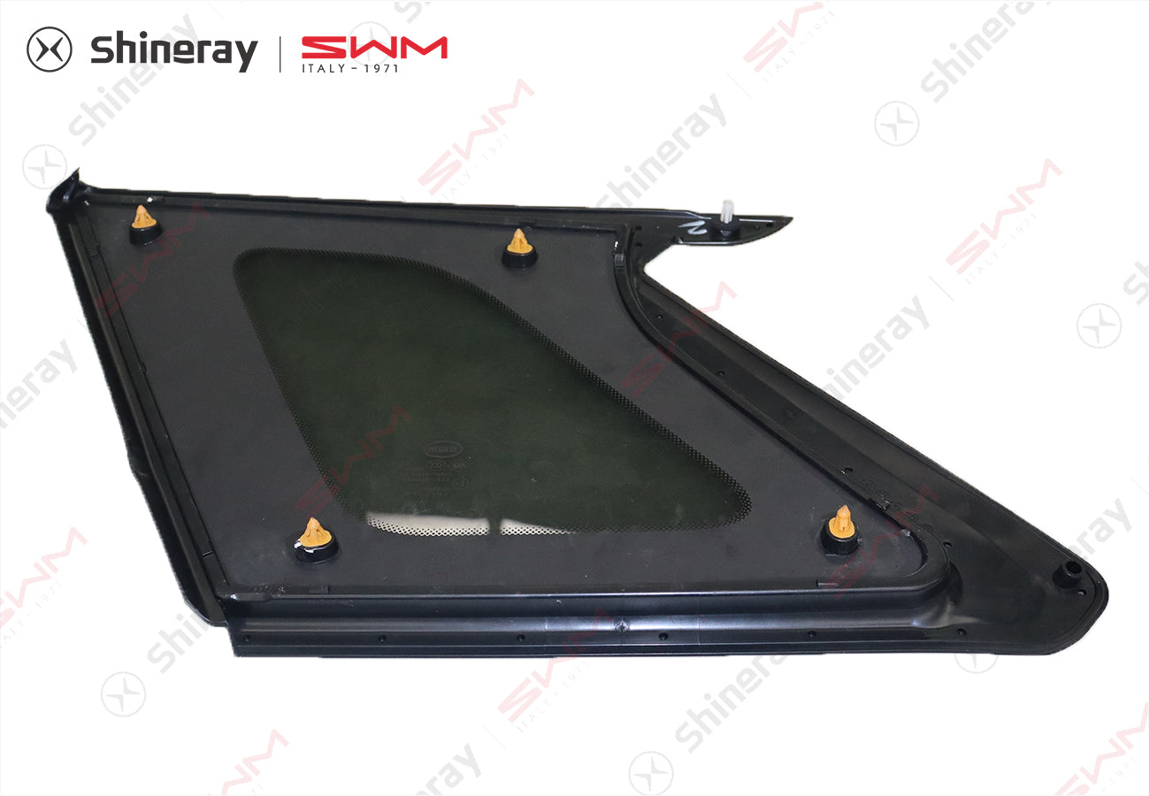 5403200-E0020-A000000>Right rear side panel window glass assembly - gray glass
