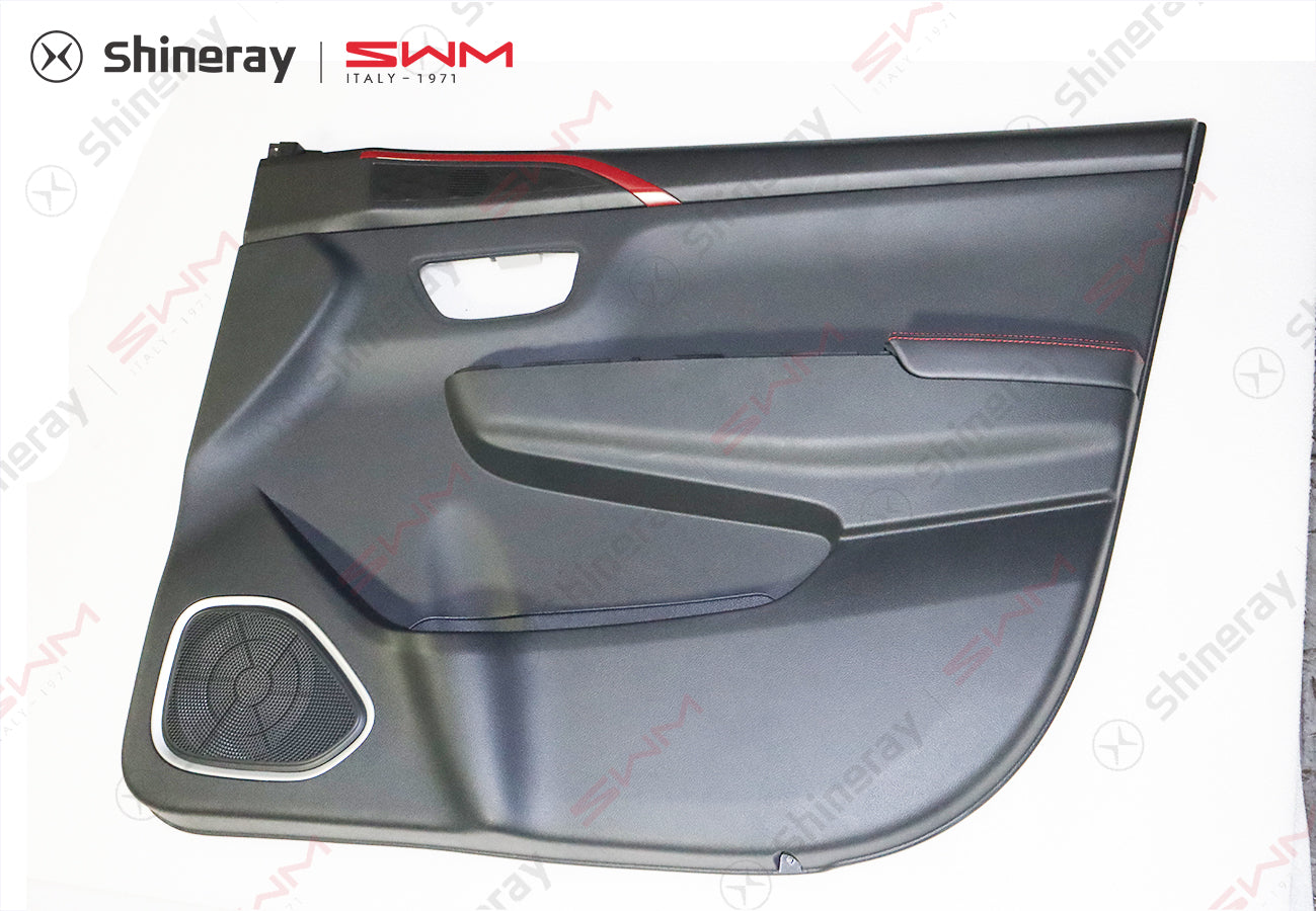 6102200-FA010-A000000>Interior panel assembly of right front door (black hard plastic+painted horn frame)