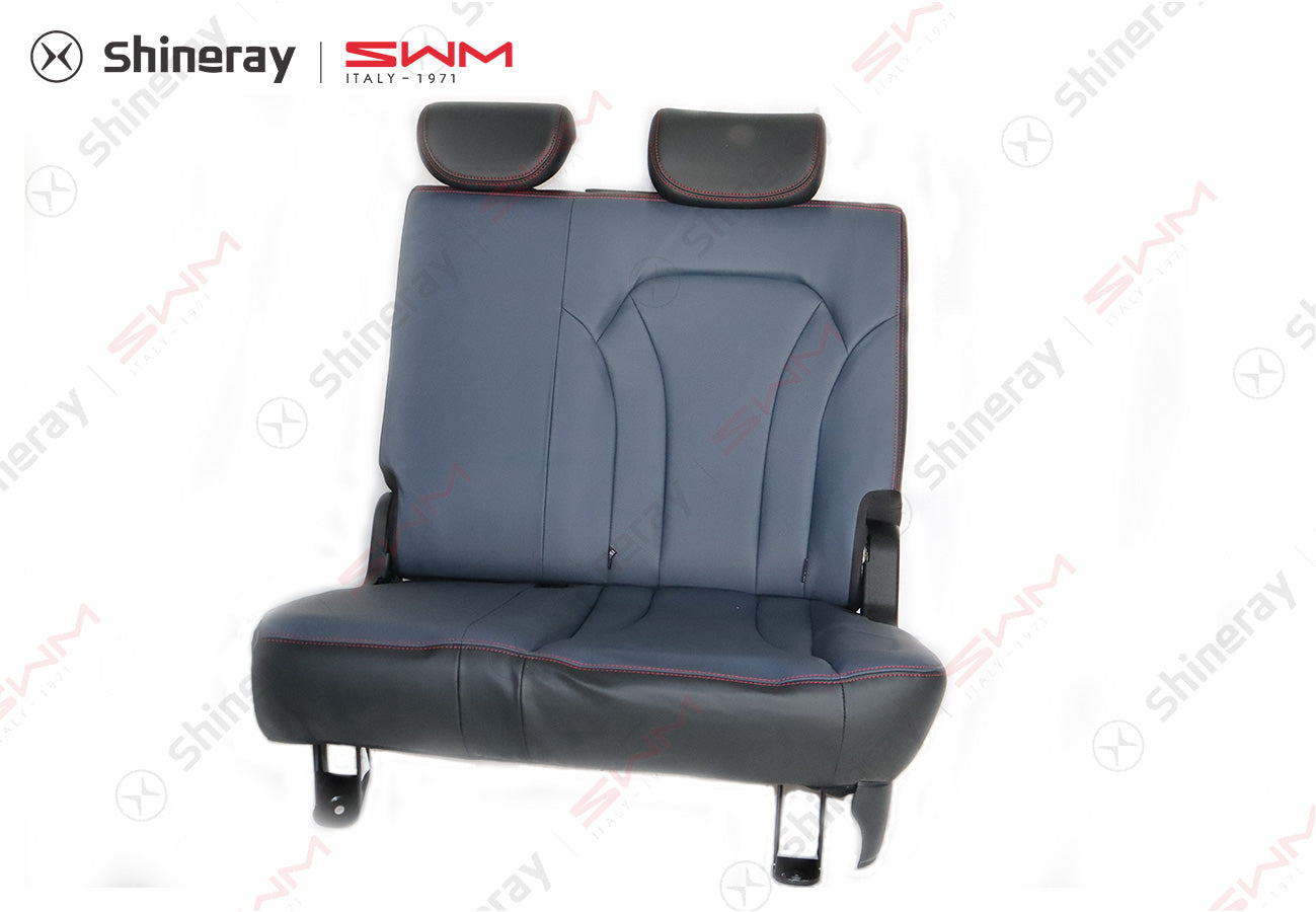 7100100-DA080-A000000>Second row left seat assembly (blue PVC+black PVC+no armrest+with middle headrest)