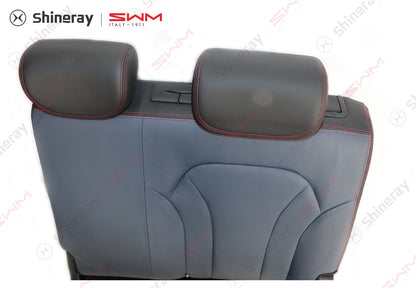 7100100-DA080-A000000>Second row left seat assembly (blue PVC+black PVC+no armrest+with middle headrest)