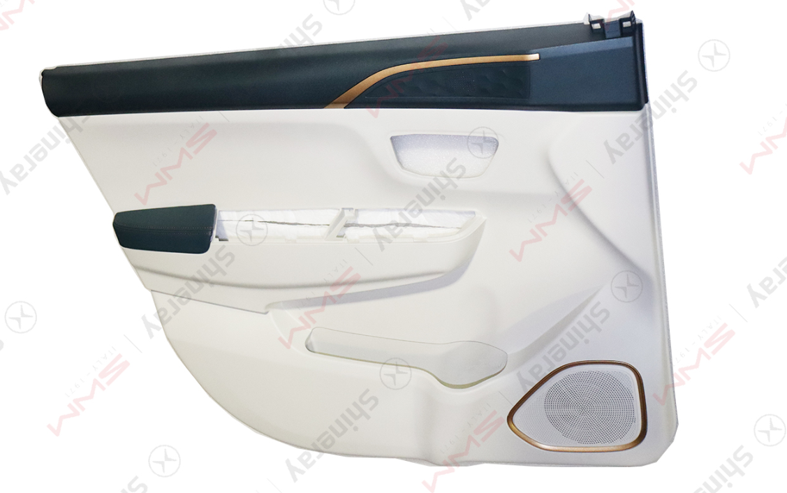 6102100-FA010-A000000>Left front door interior panel assembly (black hard plastic+painted horn frame)